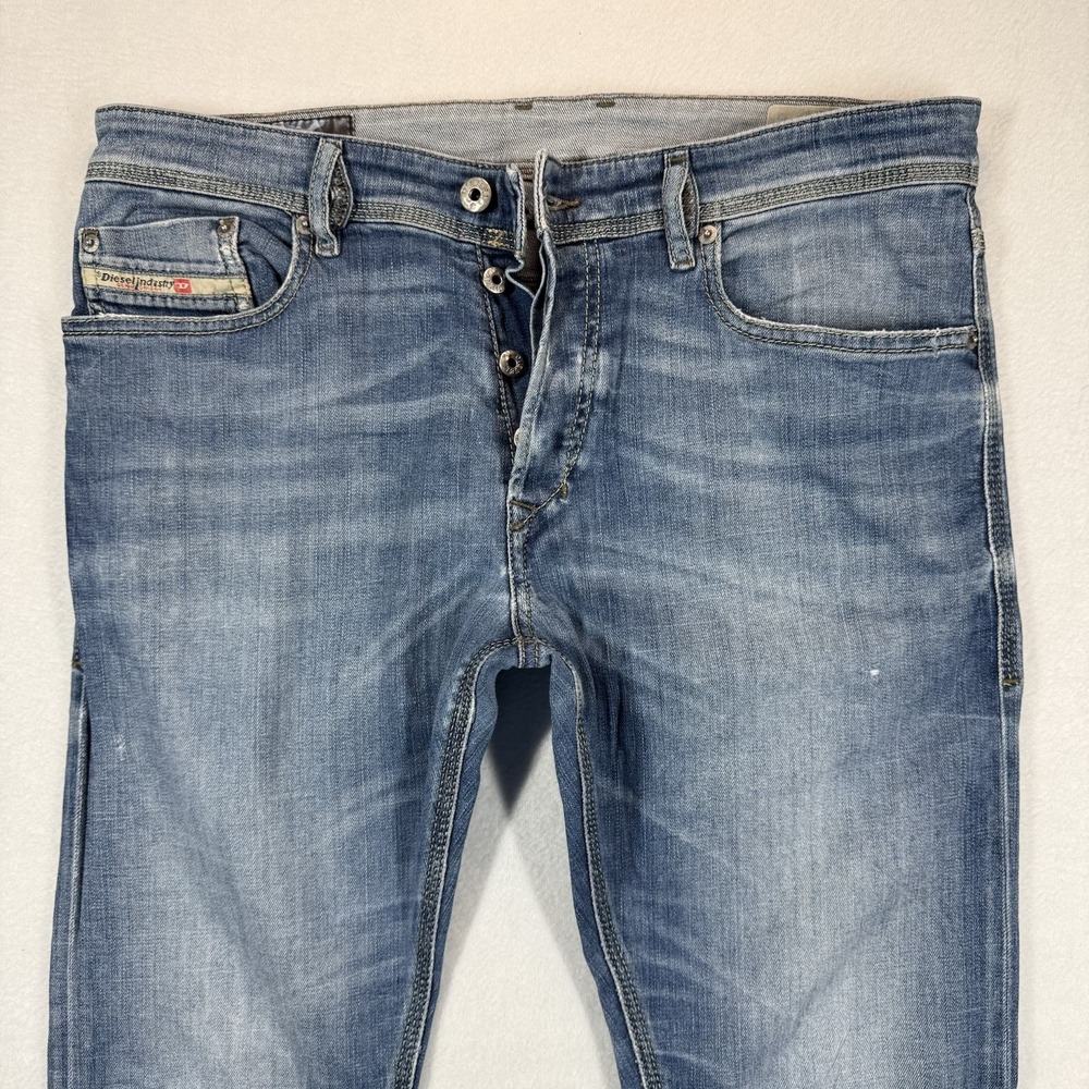 Diesel Jeans Mens 32x30 Tepphar Slim‎ Distressed Faded Ripped Knee Grunge 0859R